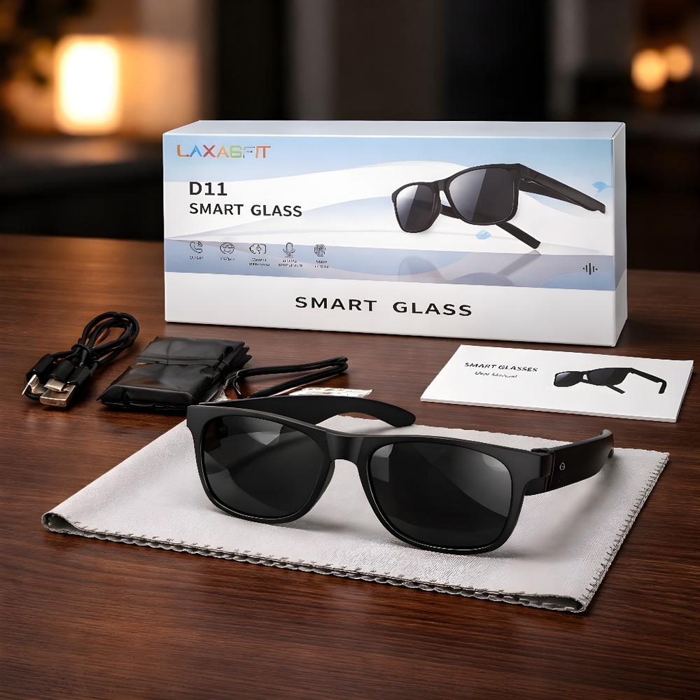 NWT Laxasfit D11 Plus Smart Audio Sunglasses Bluetooth Call Polarized - Picture 3 of 17